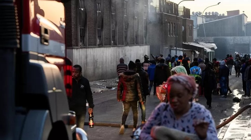 President Cyril Ramaphosa referred to the fire in Johannesburg as a “wake-up call”