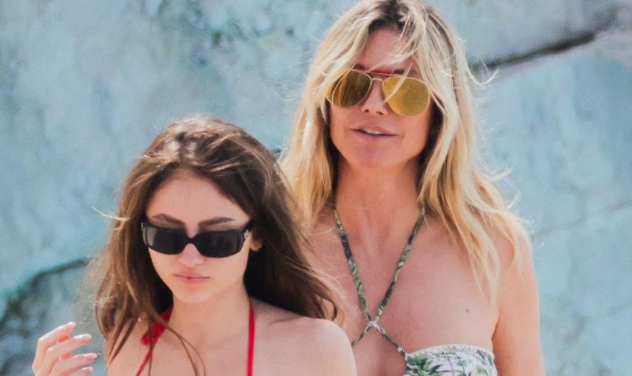 Heidi Klum, 50, and lookalike daughter Leni, 20m noticed in bikinis