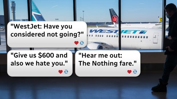 ‘Give us $600 and in addition we hate you’: WestJet’s new UltraBasic fare will get roasted on-line